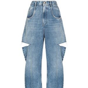 Maison Margiela distressed straight-leg jeans - Blue